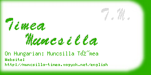 timea muncsilla business card